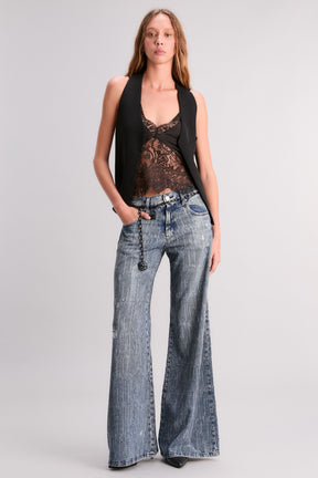 VAQUEROS AZULES CON CRISTAL FUNKY